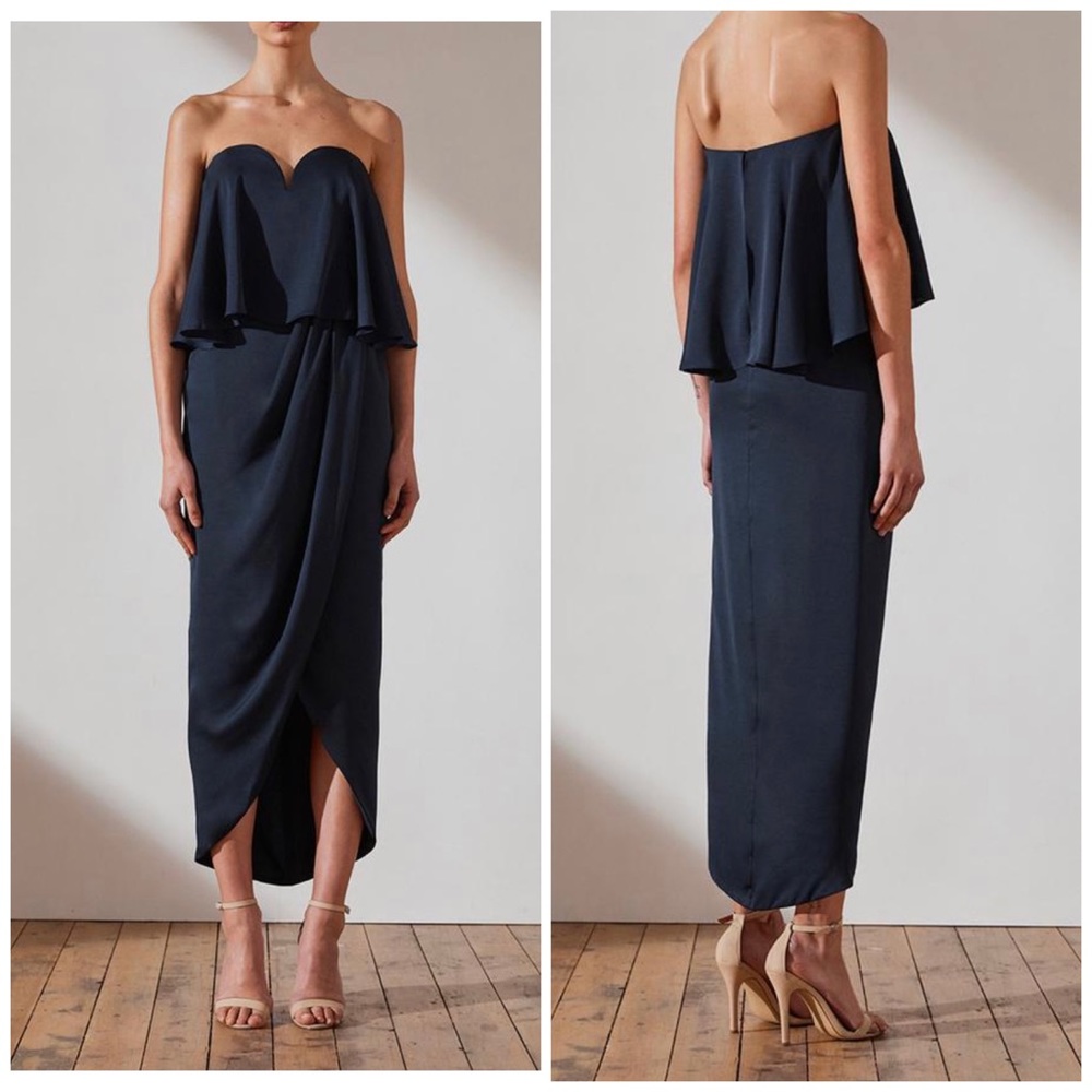 SHONA JOY Luxe u-wire dress in sapphire